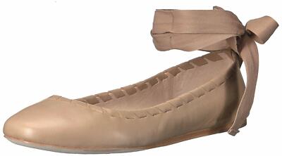 Via Spiga Baylie Leather Ankle Strap Ballet Flats Sz #6