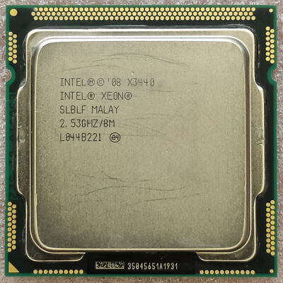 Intel Xeon X3440 SLBLF 2.53GHz, 8MB Cache, 4 Core, Socket LGA1156, 95Watt CPU