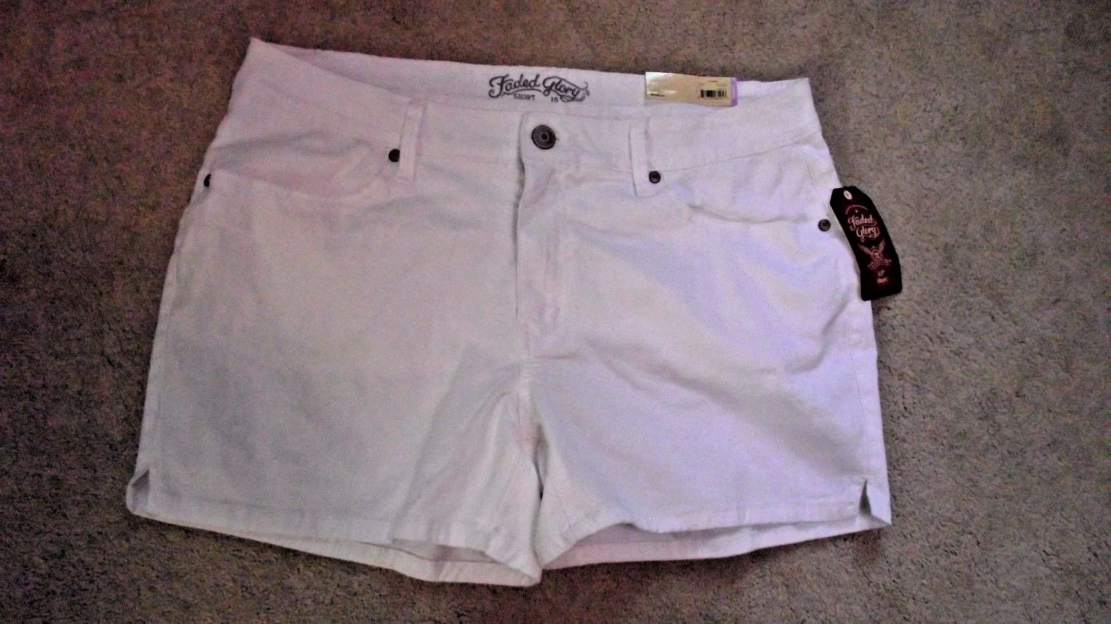 Women Faded Glory Stretch Arctic White Chino Short*Inseam4.5"Choose SizeFREESHIP