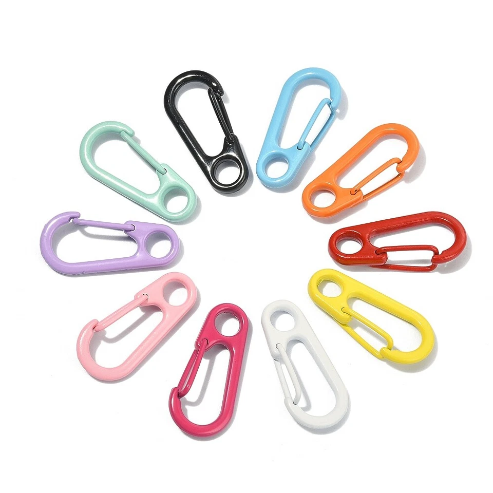 30x Lanyard Clips Spring Hooks Snap Clasp Rings Buckles for DIY Jewelry Crafts - Image 2 of 4
