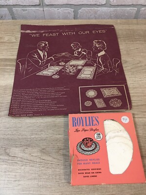 Vintage-1950's Roylies Lace Paper Doylies Package & Add Showing all Options 
