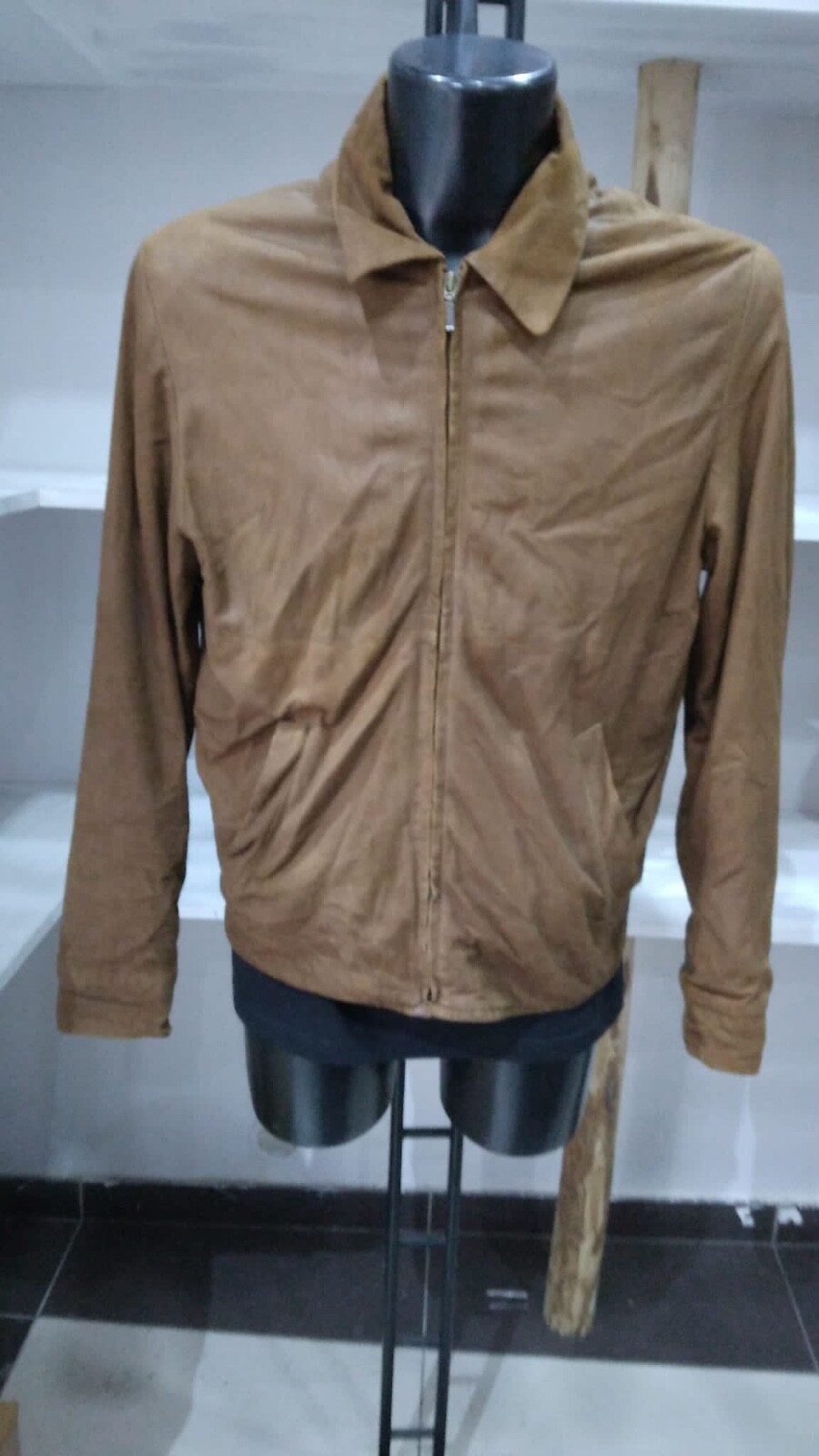 Vintage Brown Leather Jacket Men Size 52 Genuine Distressed Style PGS137PI