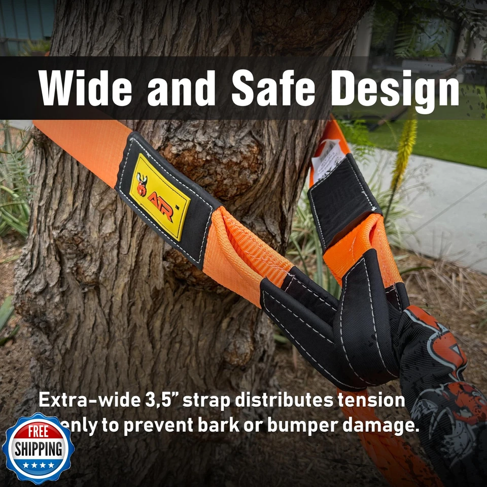 ATR Tree Saver Strap 3.5" x 8ft – 36,000 lbs Break Strength, Heavy Duty Tow S - Image 3 of 4