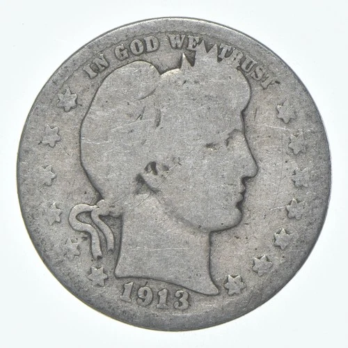 1913 Barber Quarter Estate Coin Collection *125