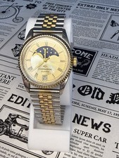 Continental Quarz, Mondphase, Cal  Ronda 378 , fluted Lünette