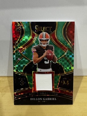 2025 Select Green Premium Patch Dillion Gabriel 1/5 Cleveland Browns