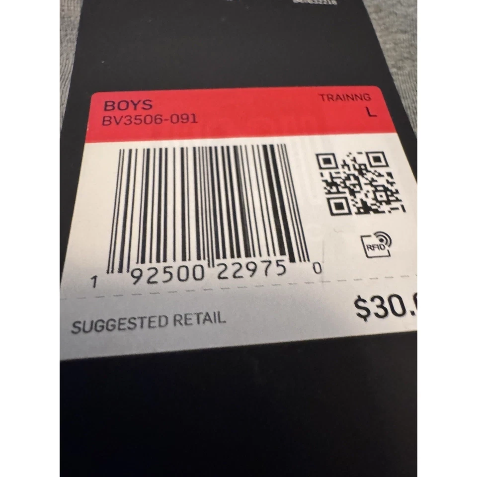 NIKE PRO JUNIOR 3/4 COMPRESSION TIGHTS CARBON/WHITE (BV3506-091) NWT Size Large - Image 2 of 4