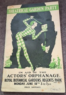 1934 Noel Coward Ivor Novello Laurence Olivier Theatrical Garden Party Programme