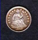 1848 Seated Liberty Half Dime AU+++Peripheral Toning Both Obverse and Reverse
