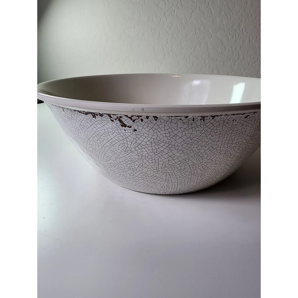 WILLIAMS-SONOMA Gris Salpicaduras Cesta Grande Cuenco Mezclador Melamina con Tapa Foto 2 de 4