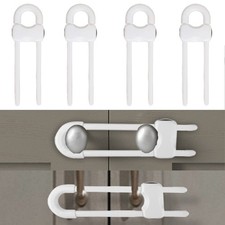 Sliding Cabinet Locks, Child Safety Locks U-Shaped Adjustable Child Proof Loc...