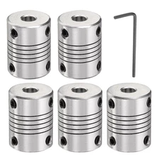 5 Pcs Aluminum Alloy Shaft Coupling 6mm to 6mm, Flexible Coupling
