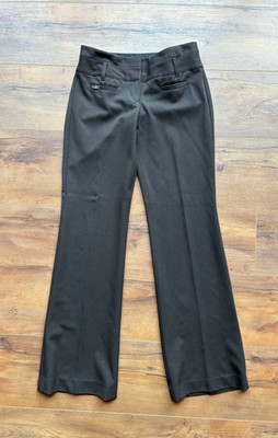 Vintage Express Editor Women's Brown Dress Pants Sz 0R Wide Leg Flare