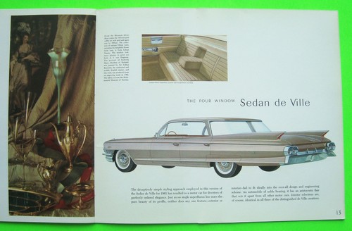 1961 CADILLAC GIANT PRESTIGE 32-pg COLOR BROCHURE + ENVELOPE Limo BIARRITZ Xlnt+ - Picture 11 of 16