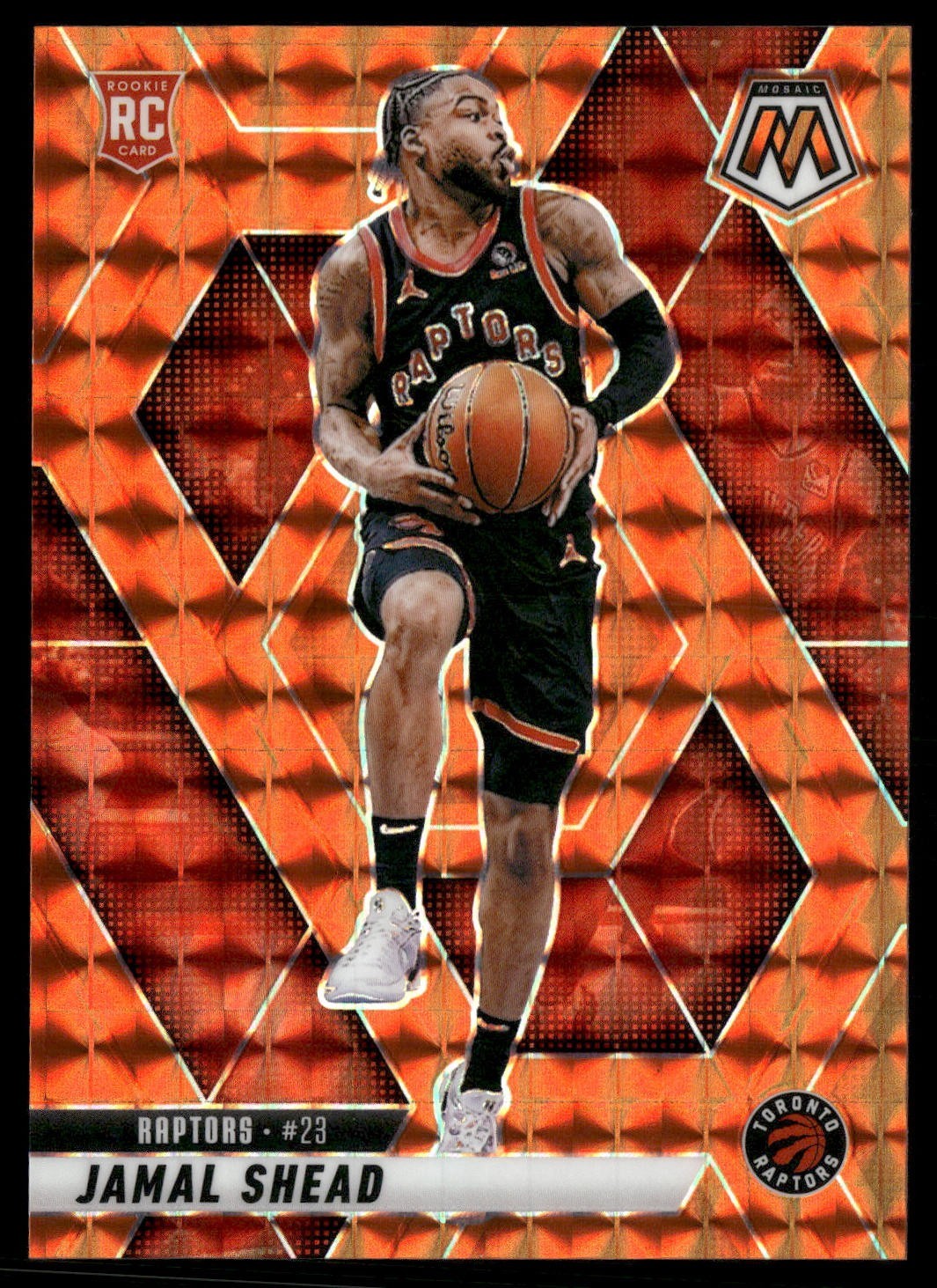 2024-25 Panini Mosaic - Rookies Jamal Shead #201 Orange Mosaic Prizm /249 (RC)