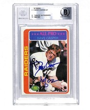 Dave Casper Signed Auto 1978 Topps Rookie Card Raiders Beckett COA 