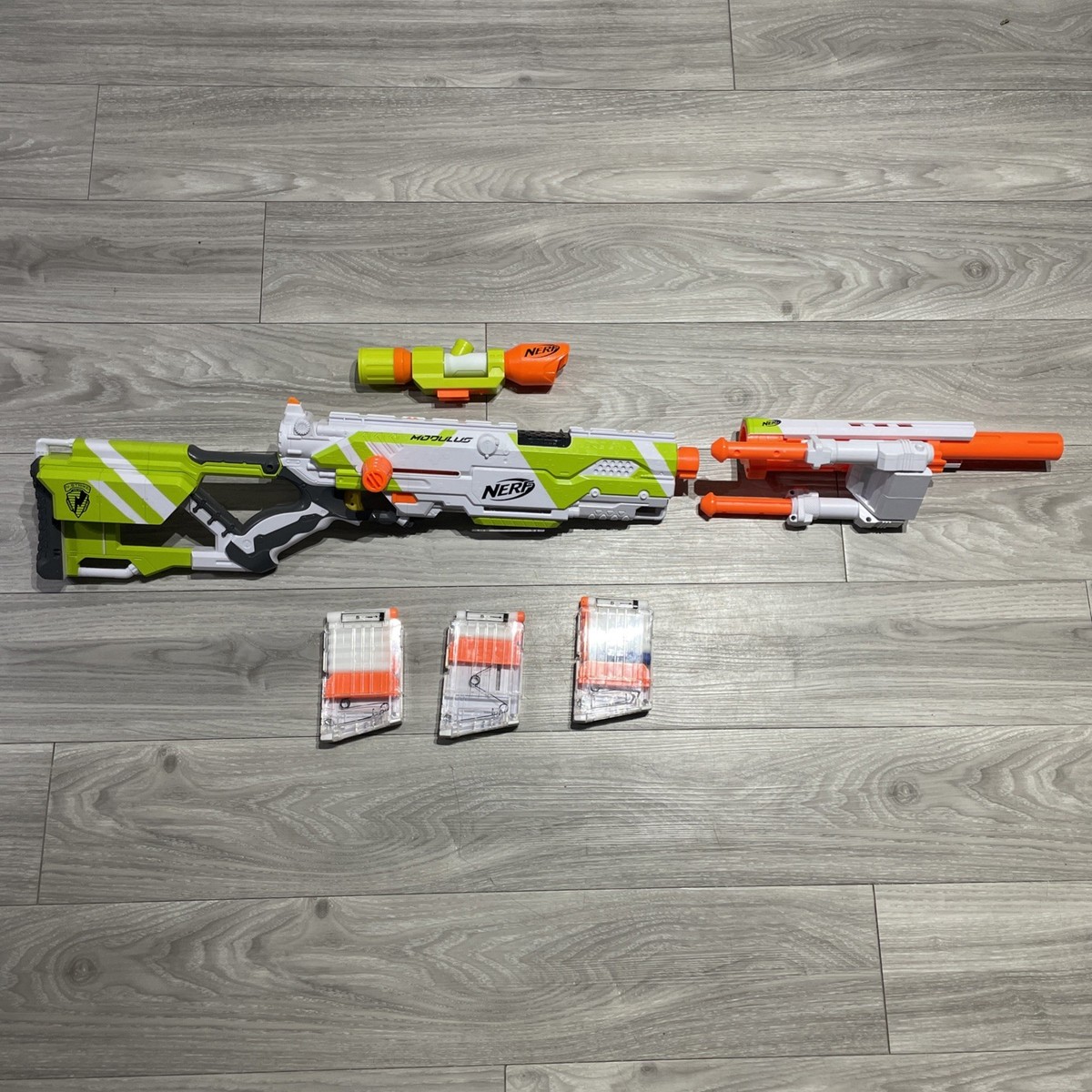 NERF N-Strike Longstrike CS-6 Modulus Blaster Rifle with Scope & 3