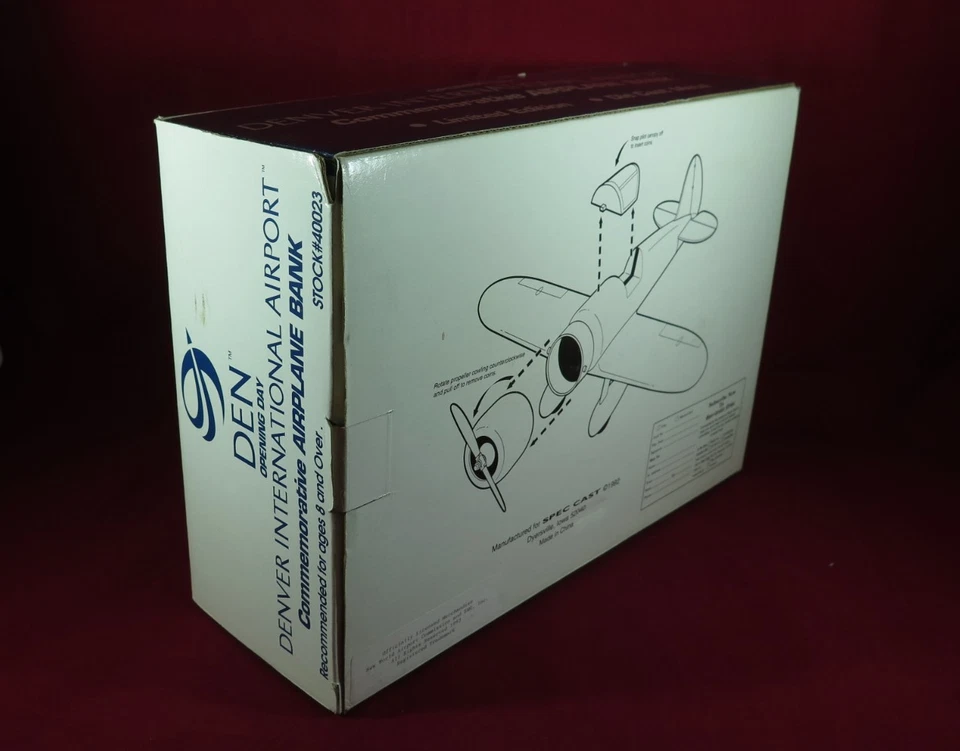 DEN Denver International Airport DIA Opening Day Airplane COIN BANK Unopened Box - Image 3 of 4