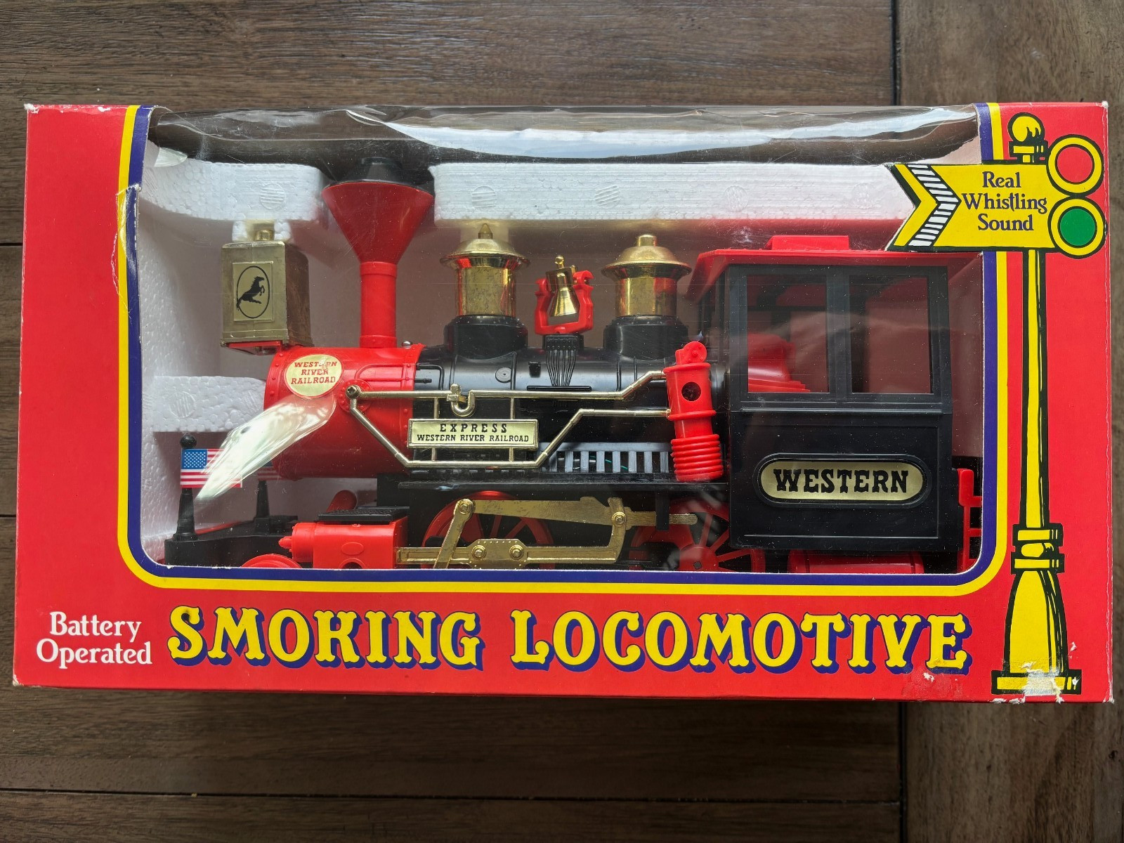 Vintage 1984 Western Smoking Locomotive Battery Operated Tra