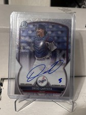 2023 Bowman Chrome DIEGO CARTAYA AUTO Mega Box MOJO REFRACTOR Dodgers 