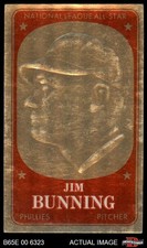 1965 Topps Embossed #17 Jim Bunning Phillies HOF 4 - VG/EX