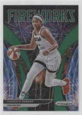 2022 Panini Prizm WNBA Fireworks Green Prizm Candace Parker #9 11ba