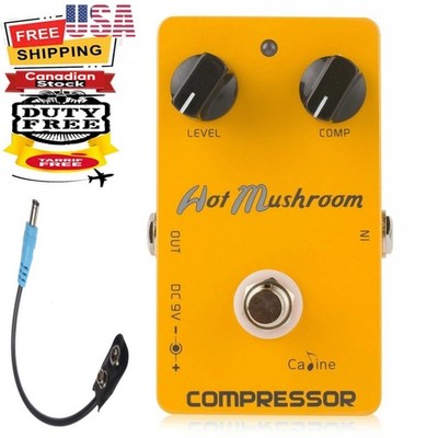 Caline CP-10 Hot Mushroom Compressor Guitar Pedal True Bypass Ships 4Rom CANADA