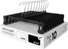 Pant & Skirt Hangers - Closet Hangers for Shorts, Shirts, Jeans, Dresses, Slacks