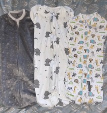 Swaddle Me 3 Gender Neutral Swaddles Luxe Elephant 0-3 Newborn