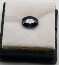 Ceylon Blue Natural Sapphire Oval Cut .96ct 8x5mm Sri Lanka With Gem Case