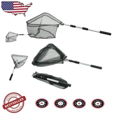 Foldable Fishing Net, 50" Aluminum Handle, Gentle Mesh, Easy Storage & Transport