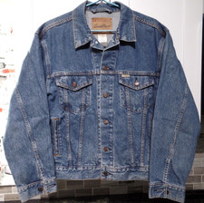Levi Strauss Signature Denim Trucker Jacket Size M Blue 100 Cotton