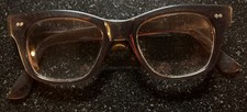 50s Vtg VAM USA Hornrim Eyeglasses Rootbeer Translucent Estate