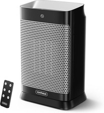 VonHaus 1500W Ceramic Space Heater Portable Electric Fan with Remote Oscillating
