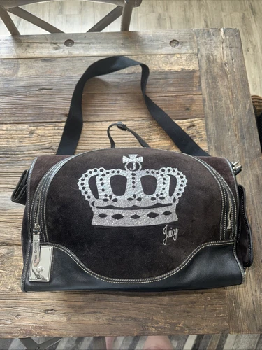 Vintage Y2K Super Rare Juicy Doggy Couture S-M Velour Dog Carrier Scottie Crown