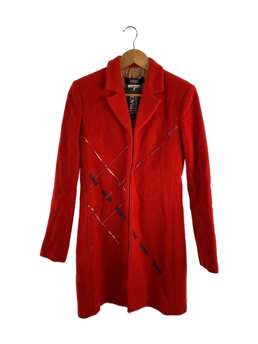 ALTRA VERSACE altro cappotto XS lana rosso