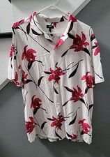 Express Men's L Short Sleeve Button Down Shirt Floral Print