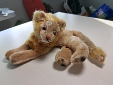 Vintage 1950s Lion Stuffed - ADORABLE 