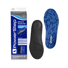 PowerStep Pinnacle Wide Fit Orthotic Arch Support Insoles Sz: D M 7-7.5 W 9-9.5