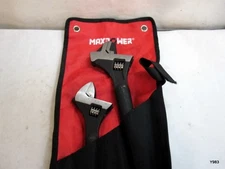 MAXPOWER Heavy Duty Wide Open Adjustable Wrench Set. 2 Piece Kitbag Set.