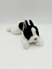 FAO French Bulldog Plush Black White Puppy Dog Laying Floppy stuffed Toy 14"
