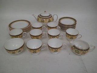 Wedgwood India Bone China 27pc Tea Set Teapot Cups Plates