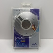 Sony CD Walkman D-EJ120 Portable Player G-Protection CD-R/RW Playback Silver NOS