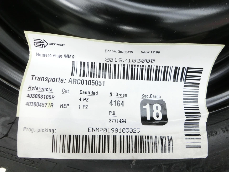 1x Komplettrad Ersatzrad Felge 125/70R16 4X114.3 für Renault Captur I HF 17-19 - Bild 3 von 4