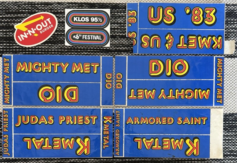 KMET/KLOS Original Vintage Radio Station Bumper Stickers DIO/PRIEST/KMETAL/US 83