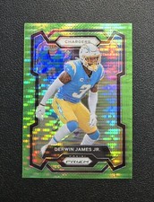 2023 Panini Prizm Derwin James Neon Green Pulsar Prizm #155 Los Angeles Chargers