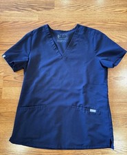 FIGS Technical Collection Navy Solid Scrub V-Neck Top  Joggers Set size small
