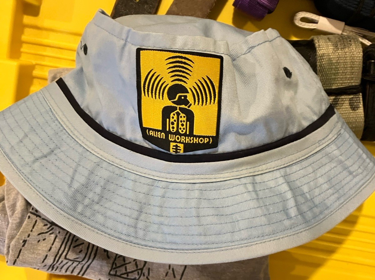 Vintage Alien Workshop Bucket Hat 90S Light Blue One Size Fits Most Y2K