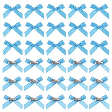 Mini Bow Hair Clip Cute Bowknot Barrettes Pack of 30 Blue 