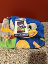 SONIC The Hedgehog Boy Girl 28 x 58 Cotton Beach Towel Swimming Pool Bath towel